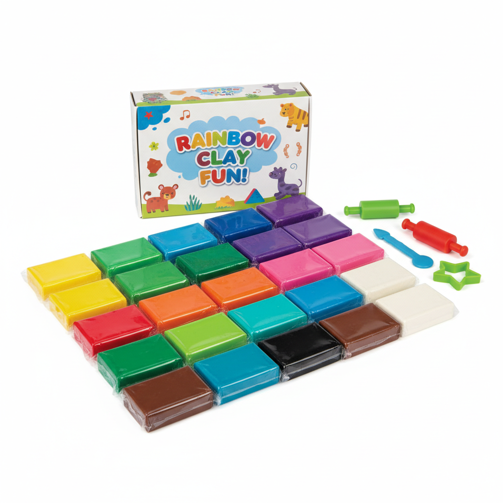 طقم صلصال ملون للأطفال - 12 لون